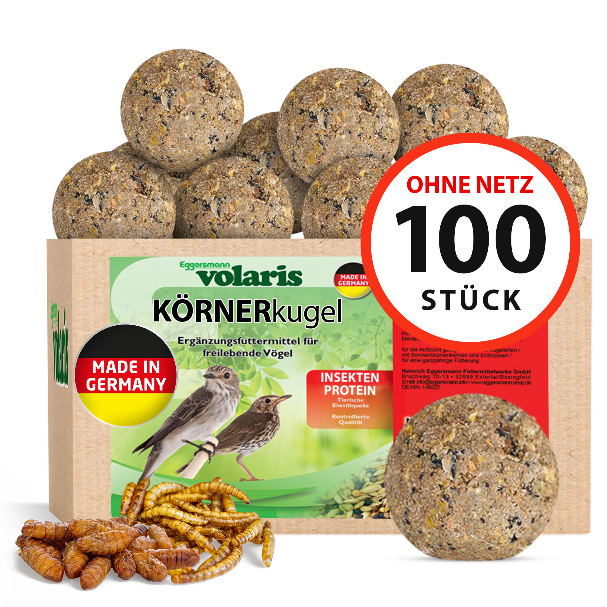 volaris - Körnerkugel Protein ohne Netz 100 Stk.