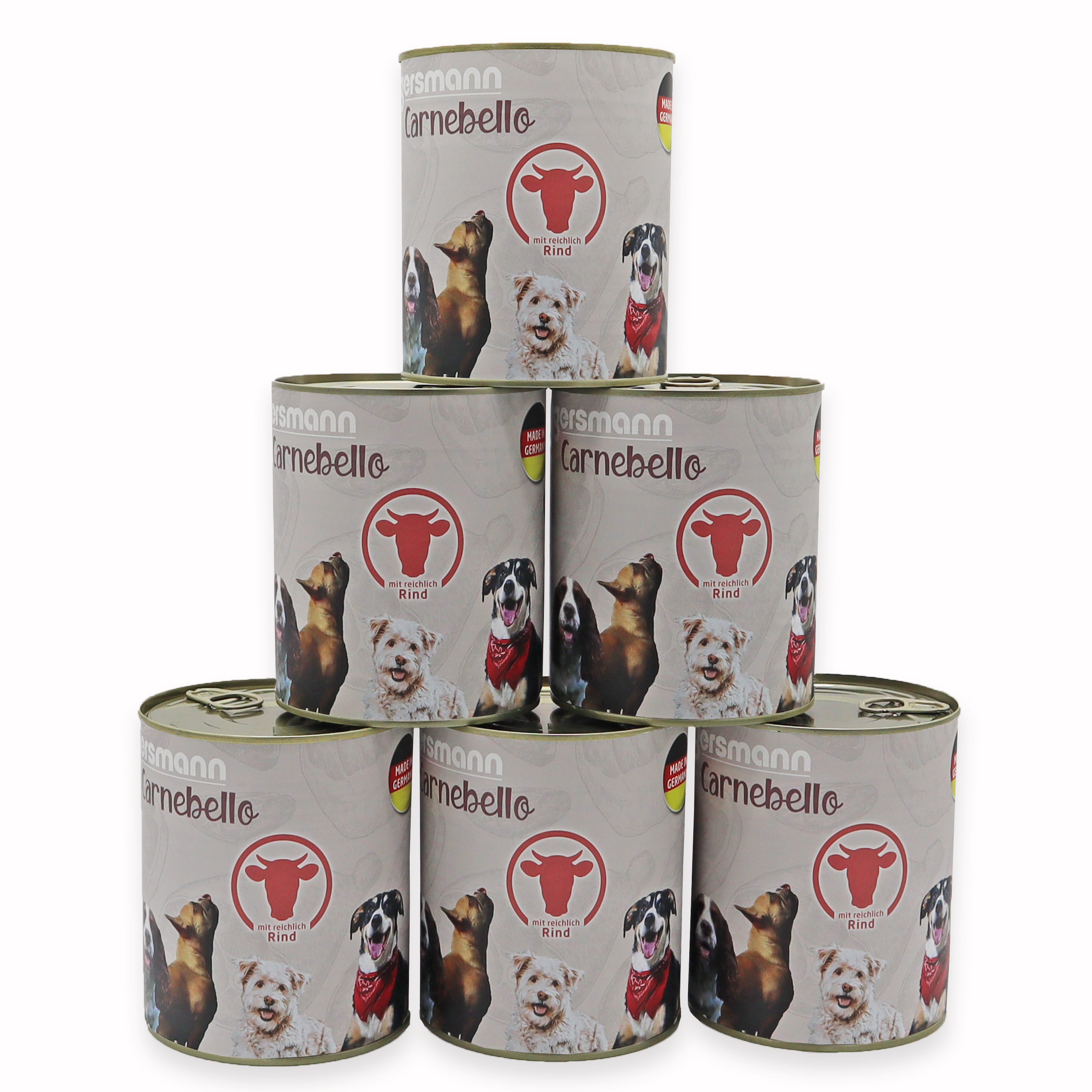 Carnebello - Nassfutter mit Rind 6 x 800g