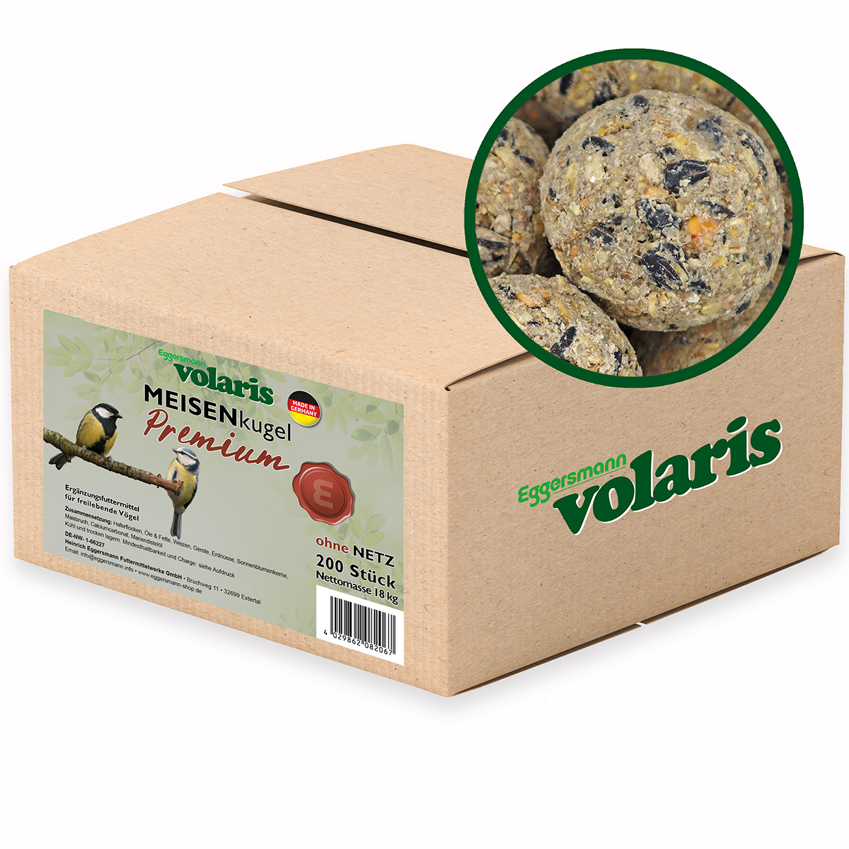 volaris - Meisenkugel Premium 200er Karton ohne Ne