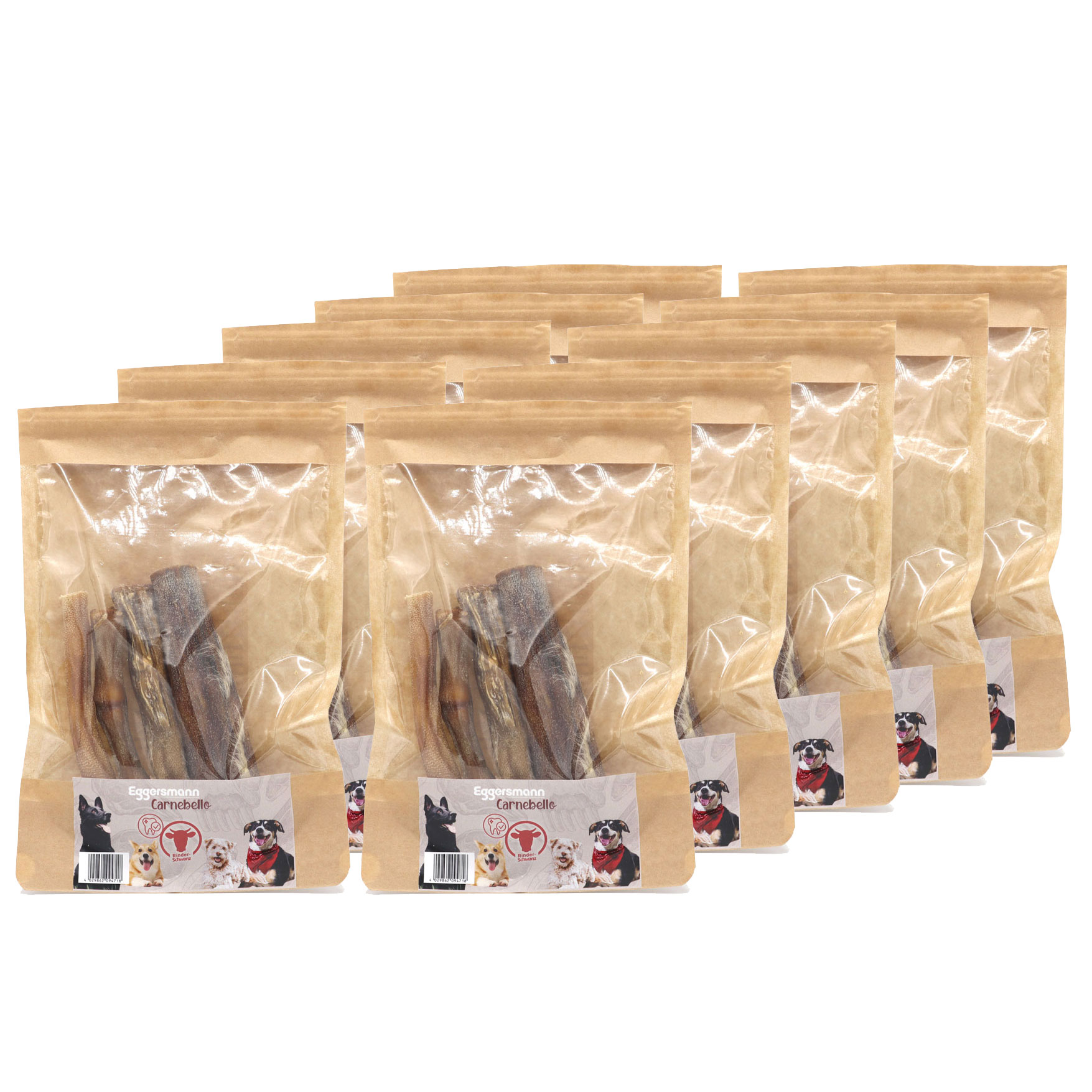 Carnebello - Naturkausnack Rinderschwanz 10 x 100 g