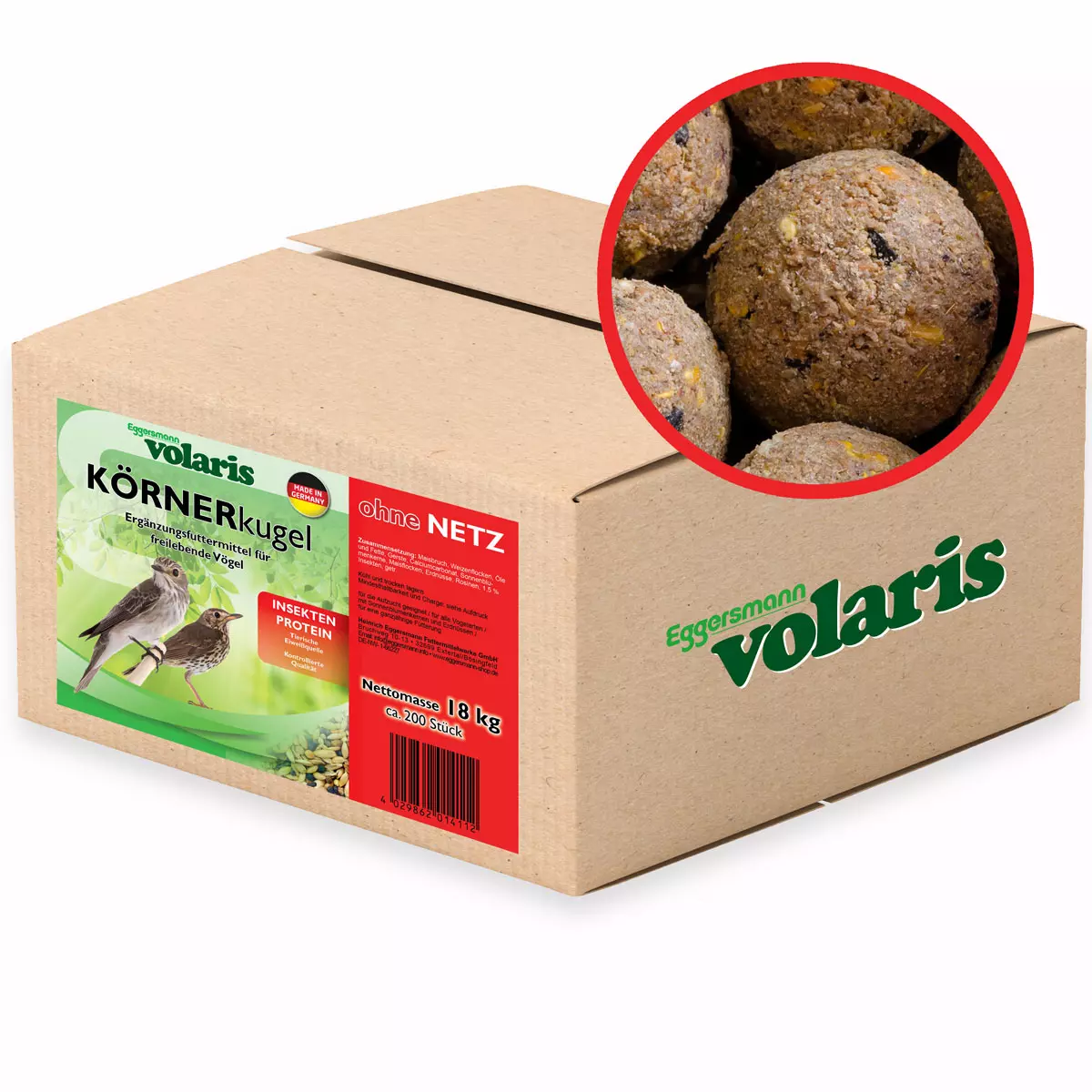 volaris - Körnerkugel Protein ohne Netz 200 Stk.