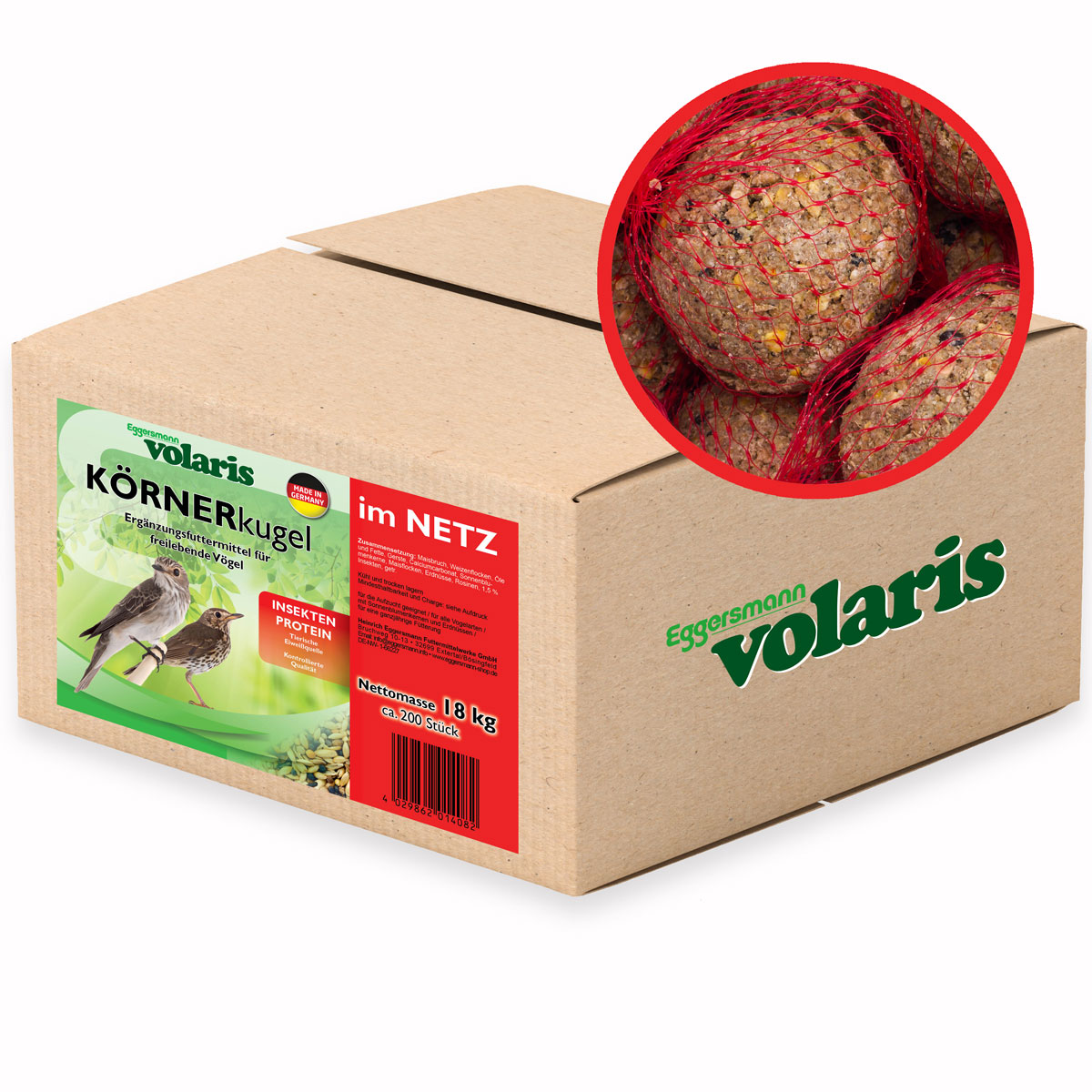 volaris - KÖRNERkugel Protein im Netz 200 Stk