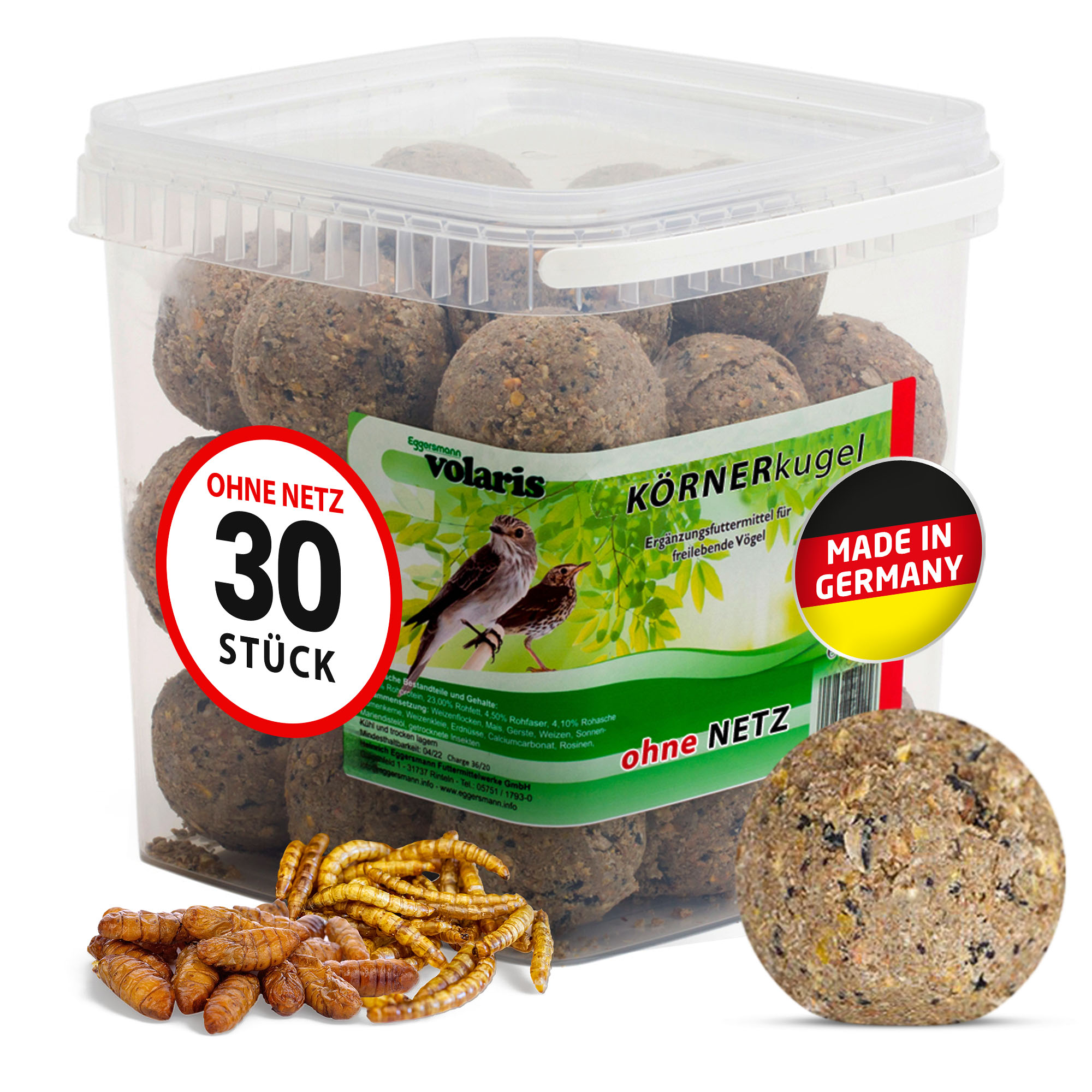 volaris - Körnerkugel Protein ohne Netz 30 Stk.