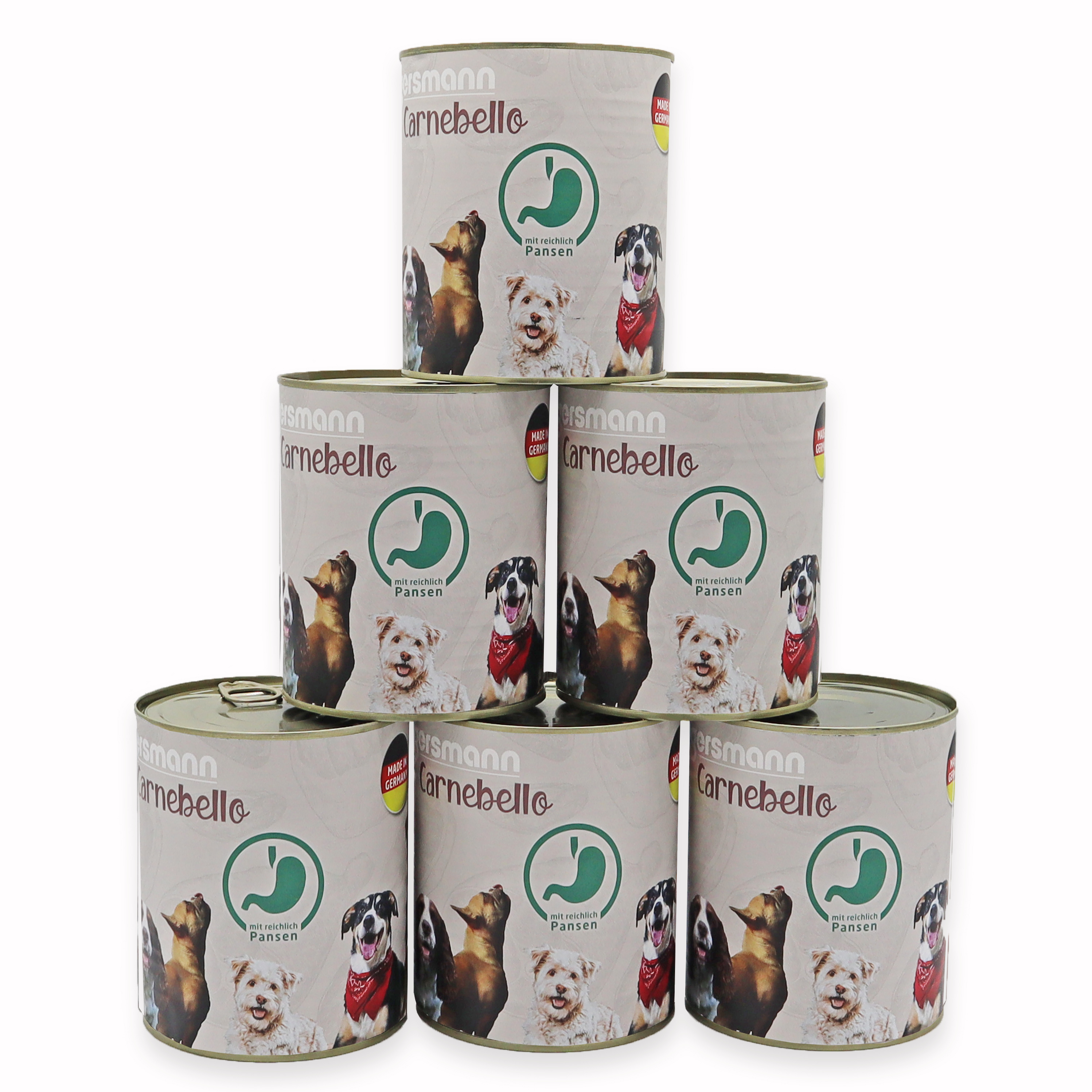 Carnebello - Nassfutter mit Pansen 6 x 800g