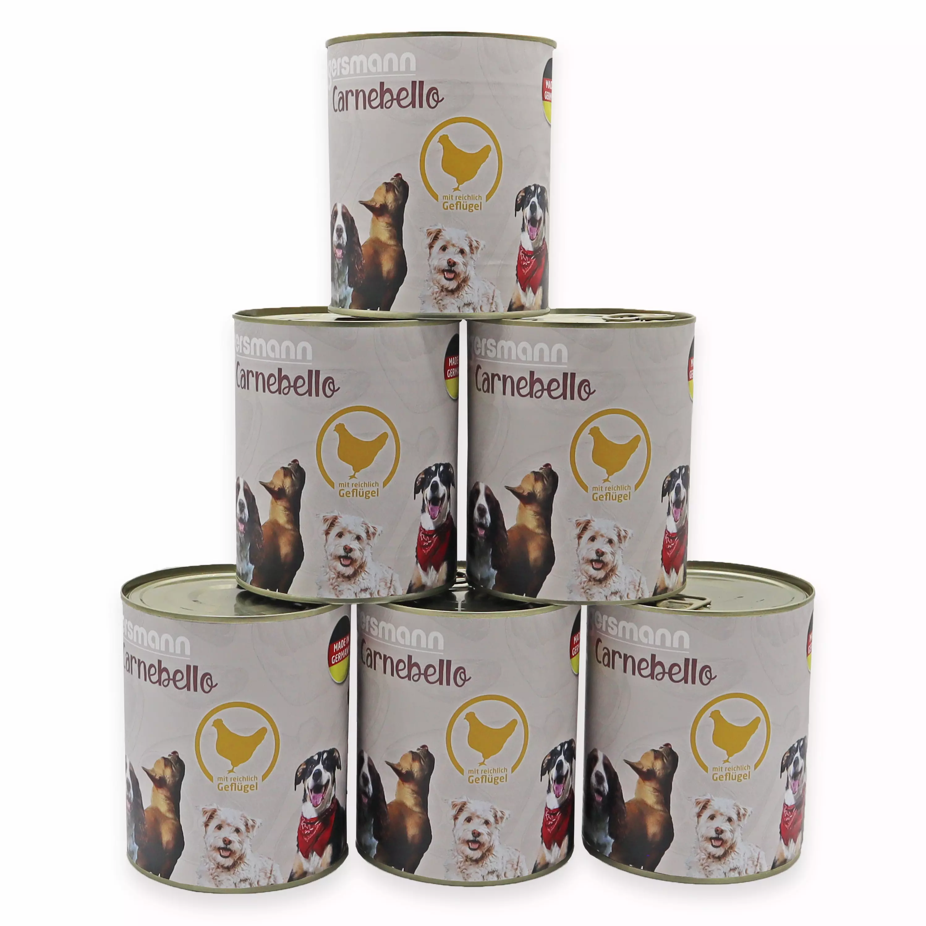 Carnebello - Nassfutter mit Geflügel 6 x 800g
