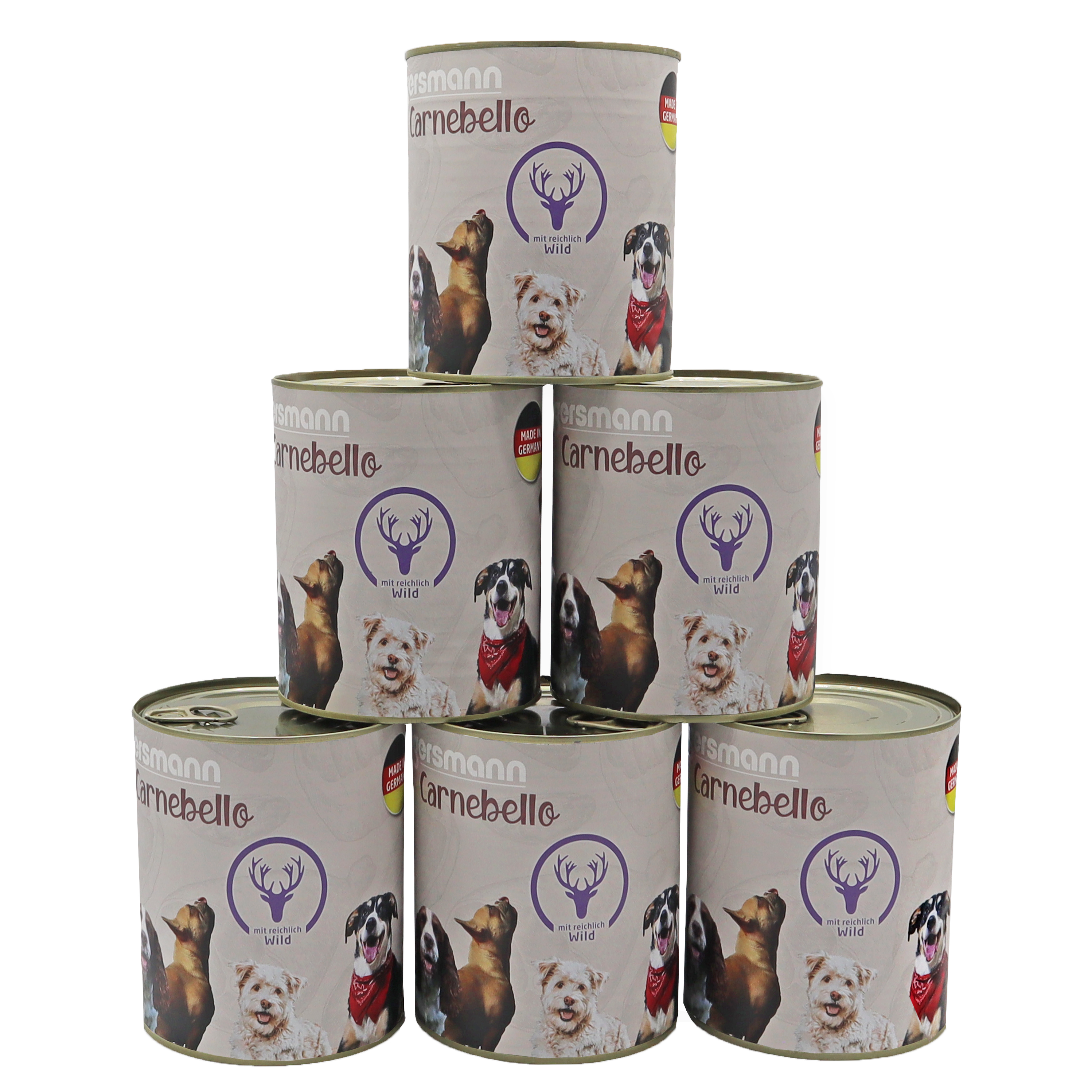 Carnebello - Nassfutter mit Wild 6 x 800g
