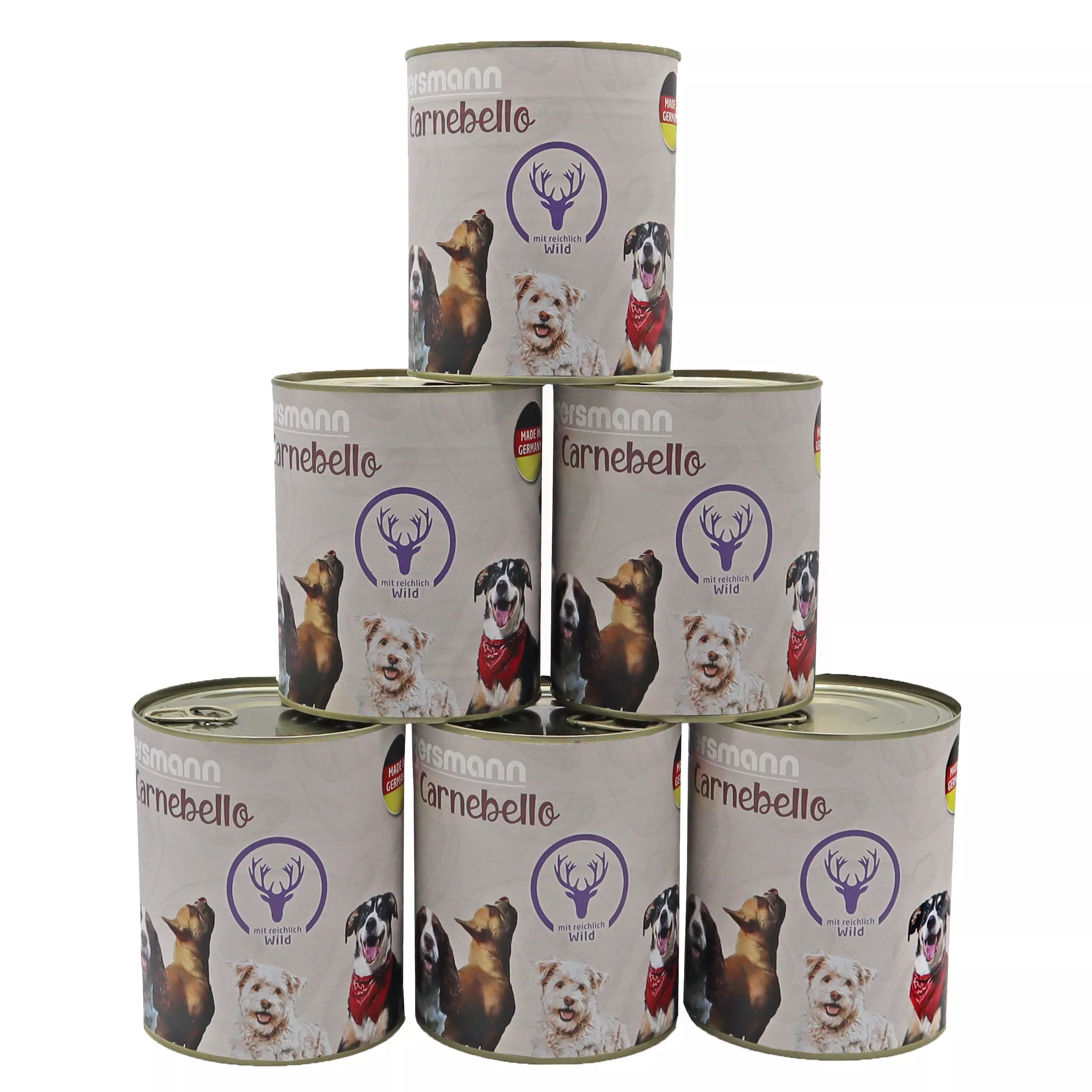 Carnebello - Nassfutter mit Wild 6 x 800g
